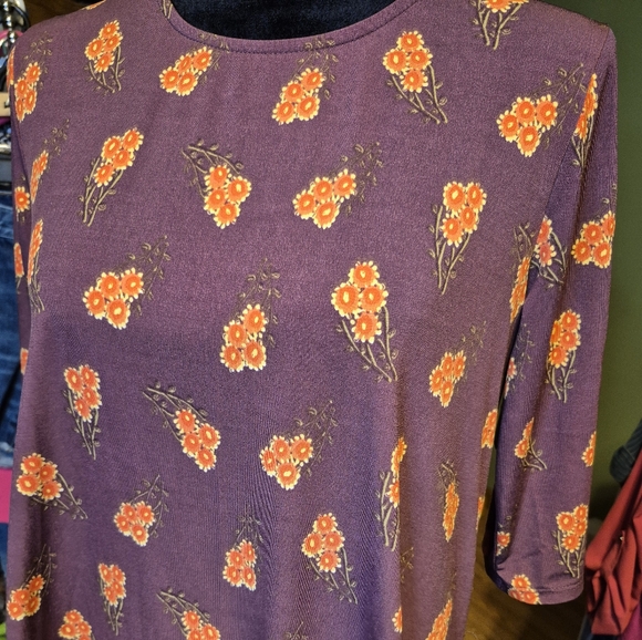 74. NATURAL LIFE Purple Boxy 3/4 Sleeve Tunic - Picture 6 of 6